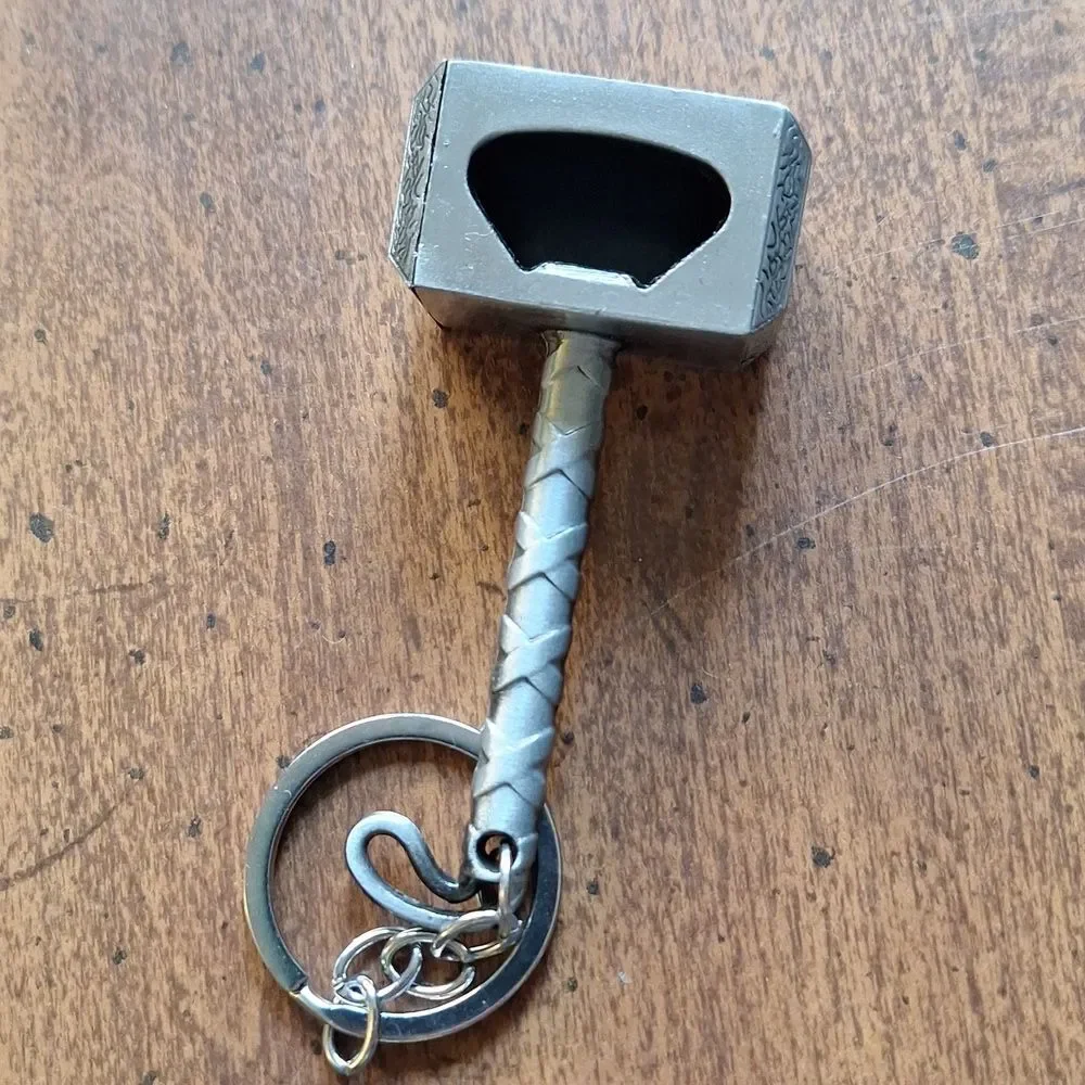Thor's hammer mjolnir bottle opener keychain 2in1 gift accessory